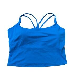 Fabletics Women's Plus Size Malibu Blue Neon Principal Built-In Bra Tank Size 4X